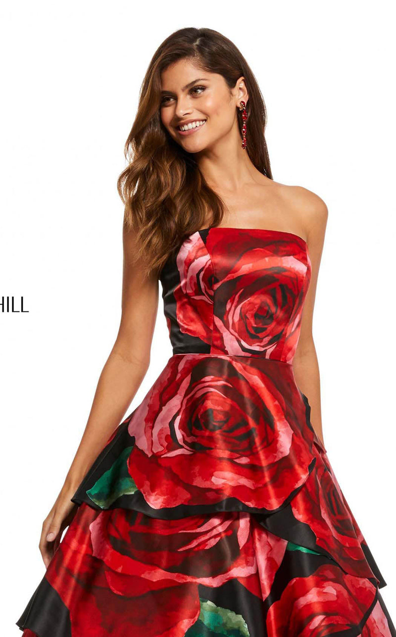 Sherri Hill 52624 Black-Red-Print