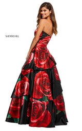 Sherri Hill 52624 Black-Red-Print