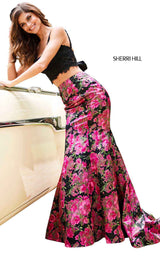 Sherri Hill 52628 Black Print