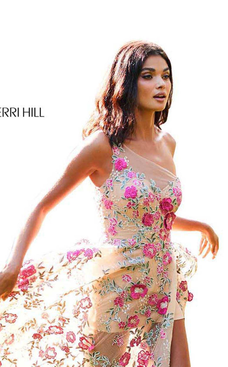 Sherri Hill 52658 Nude/Fuchsia