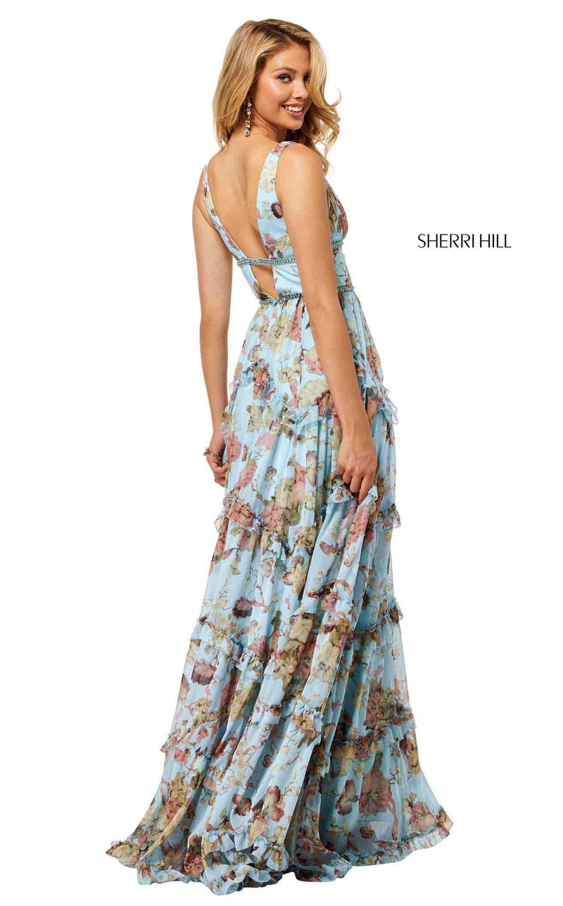 Sherri Hill 52667 Light Blue Multi