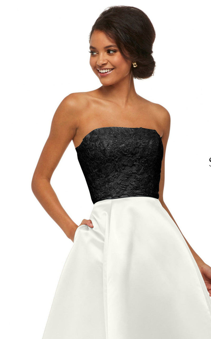 Sherri Hill 52774 Black/Ivory