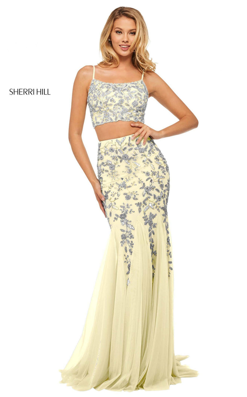 Sherri Hill 52808 Light Yellow