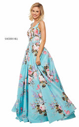 Sherri Hill 52814 Aqua-Print