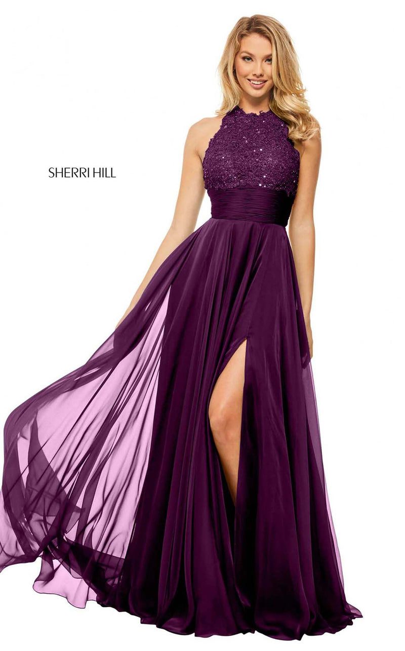 Sherri Hill 52817 Eggplant