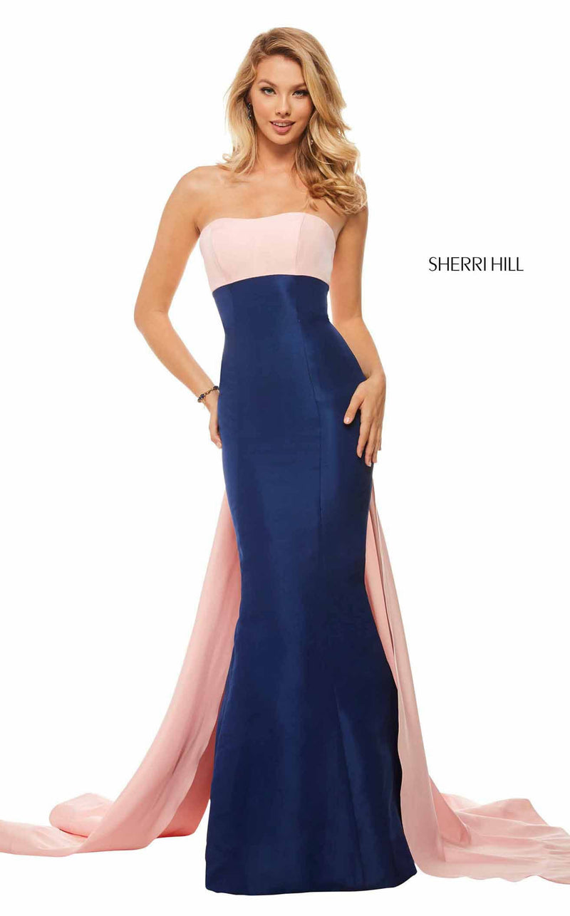 Sherri Hill 52845 Blush-Navy