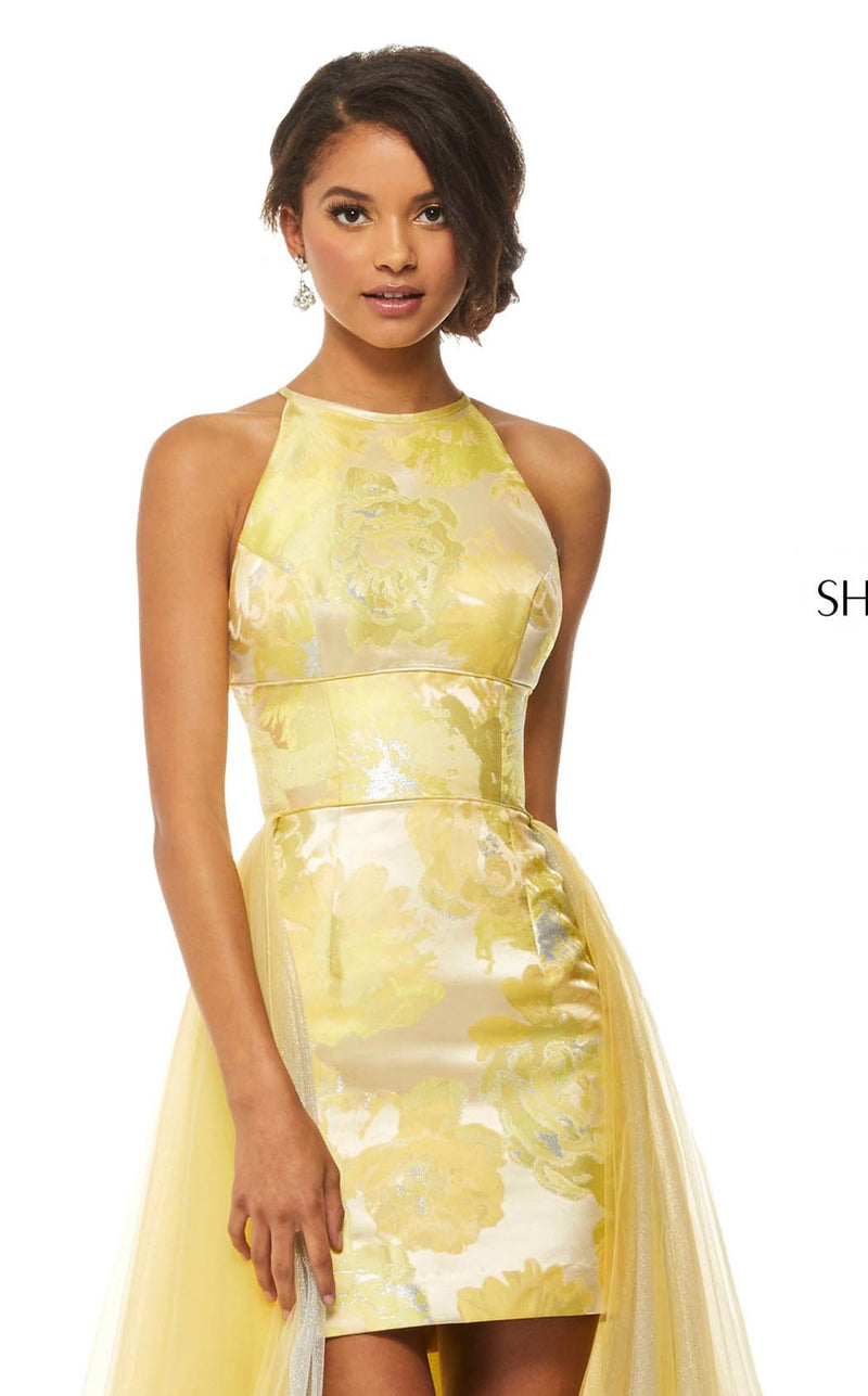 Sherri Hill 52859 Yellow-Silver-Print