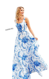 Sherri Hill 52863 Ivory-Blue-Print