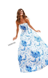 Sherri Hill 52864 Ivory-Blue-Print