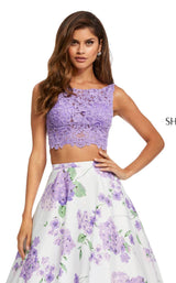 Sherri Hill 52870 Lilac-Ivory-Print