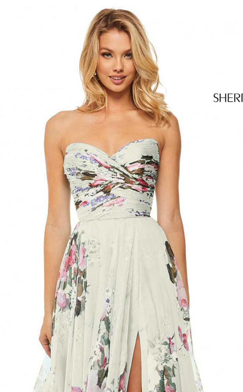 Sherri Hill 52872 Ivory Print