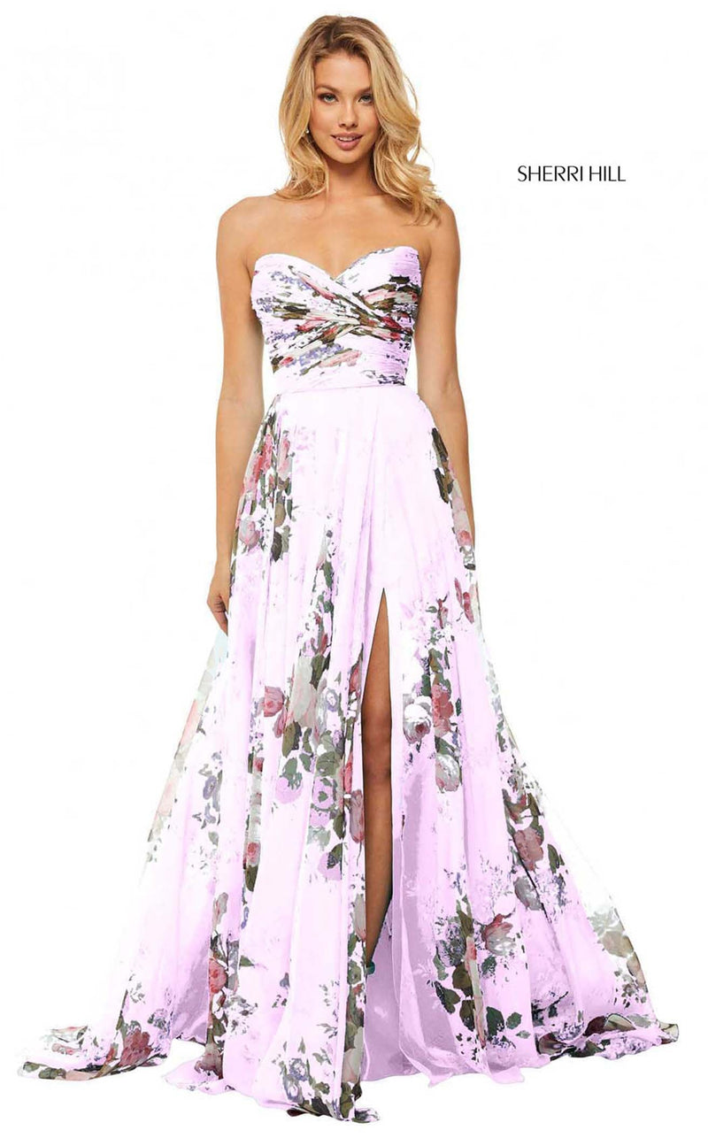 Sherri Hill 52872 Lilac-Print