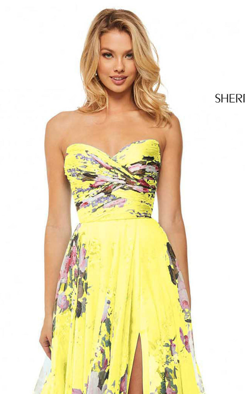 Sherri Hill 52872 Yellow-Print