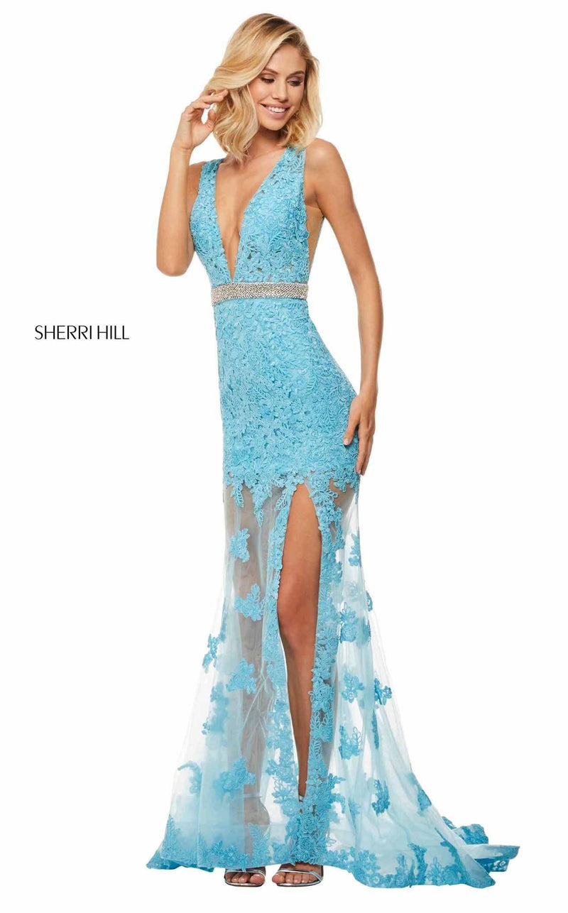 Sherri Hill 52875 Light Blue