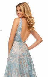 Sherri Hill 52877 Light Blue/Nude