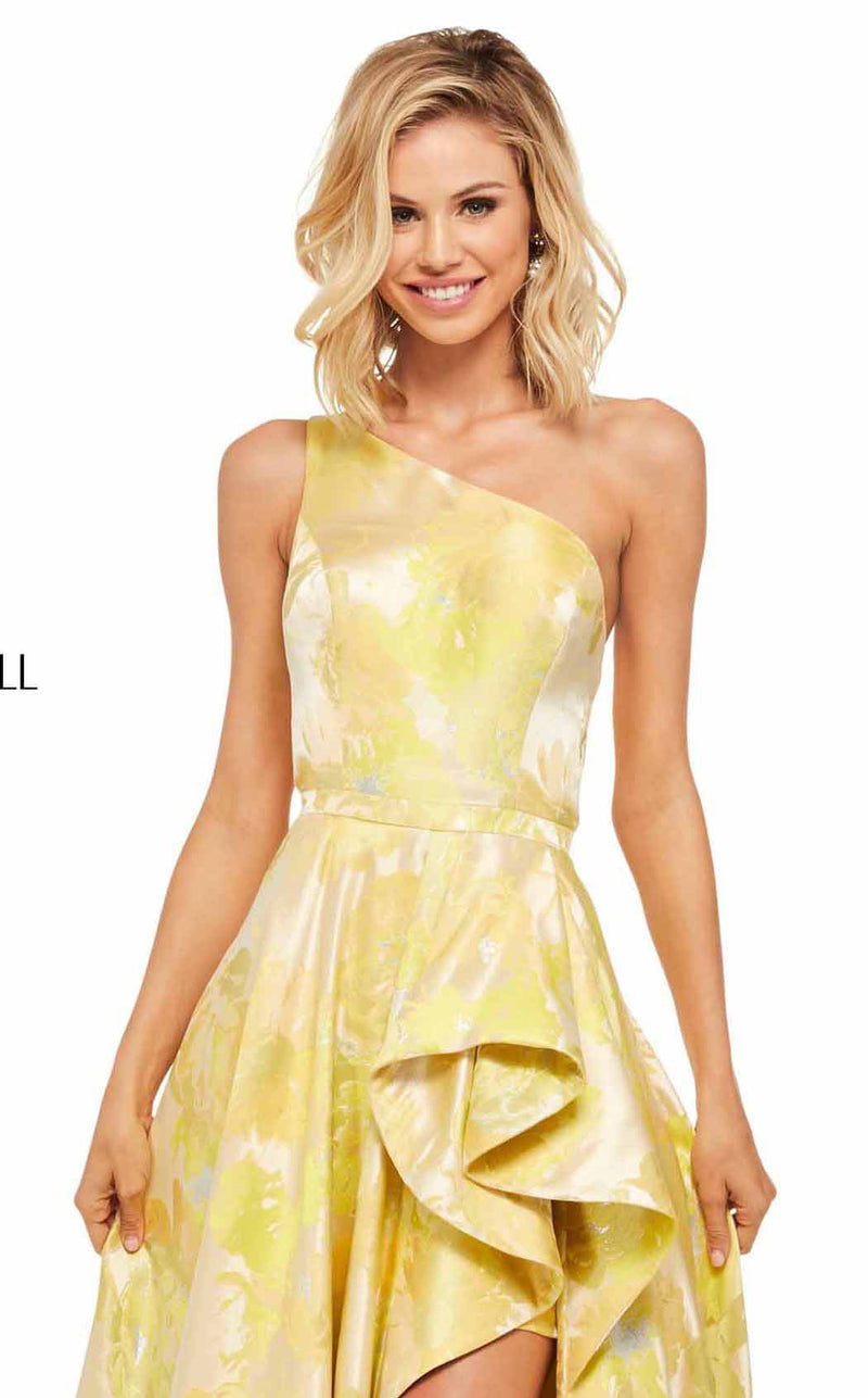 Sherri Hill 52882 Yellow-Print