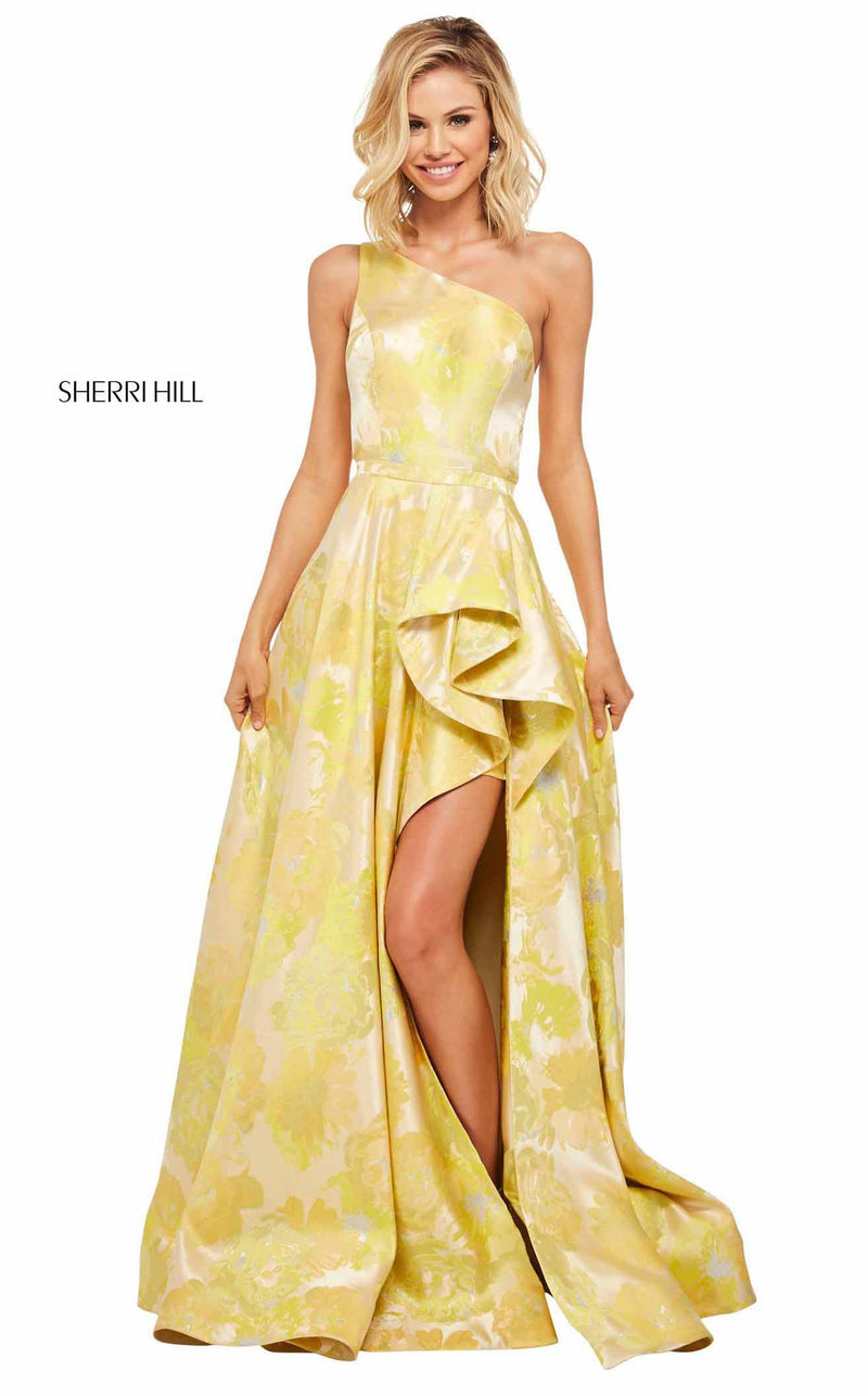 Sherri Hill 52882 Yellow-Print