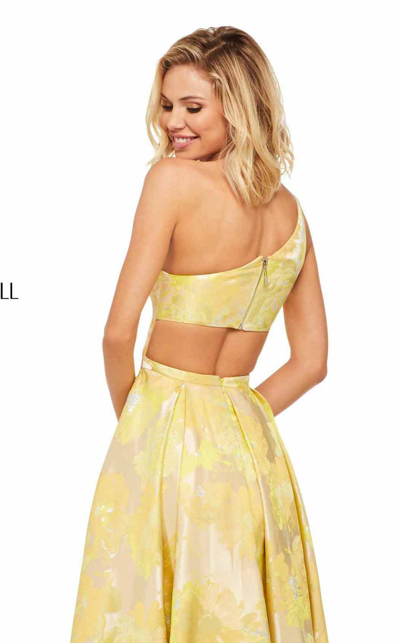 Sherri Hill 52882 Yellow-Print