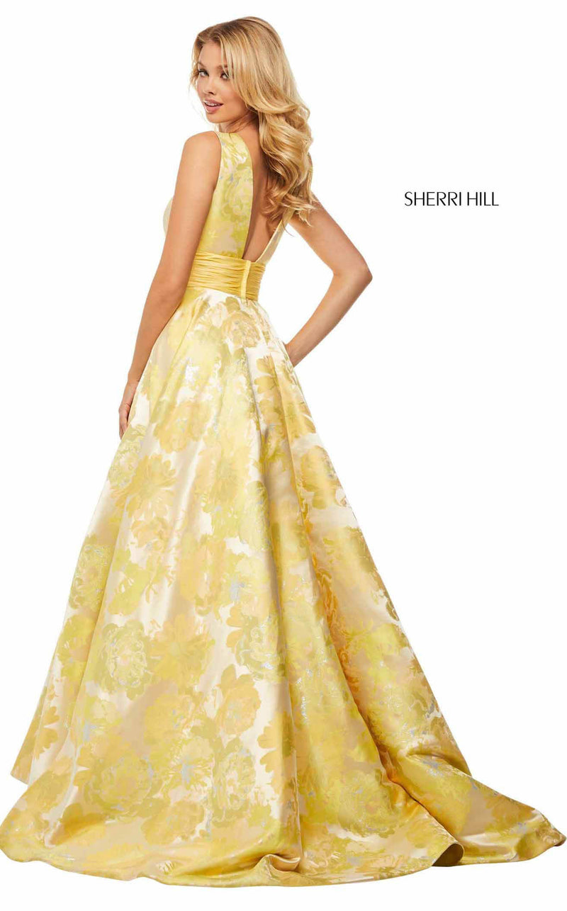 Sherri Hill 52899 Yellow-Print