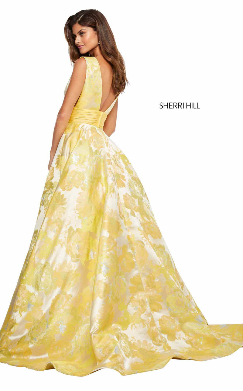 Sherri Hill 52899 Yellow-Print