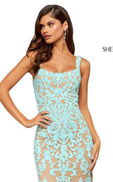 Sherri Hill 52925 Nude/Aqua