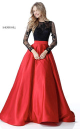 Sherri Hill 51586 Black/Red