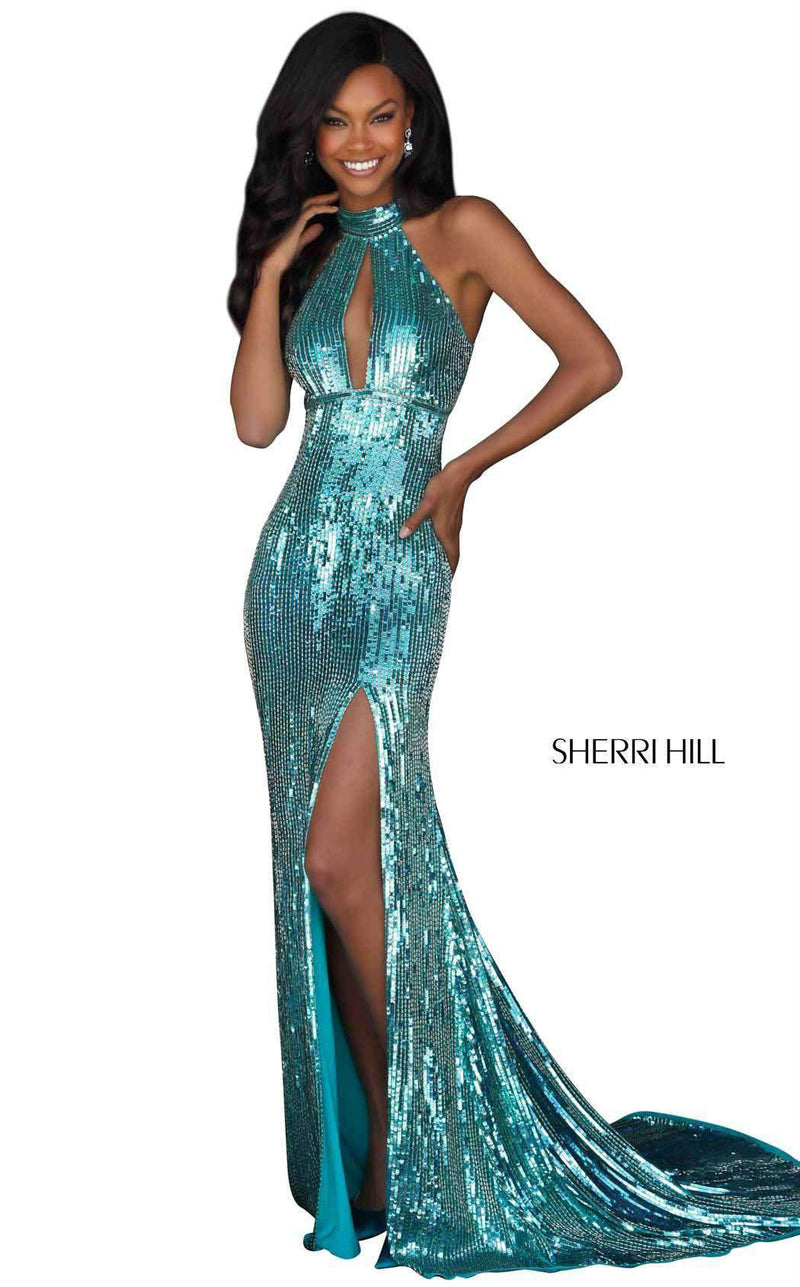 Sherri Hill 51741 Aqua