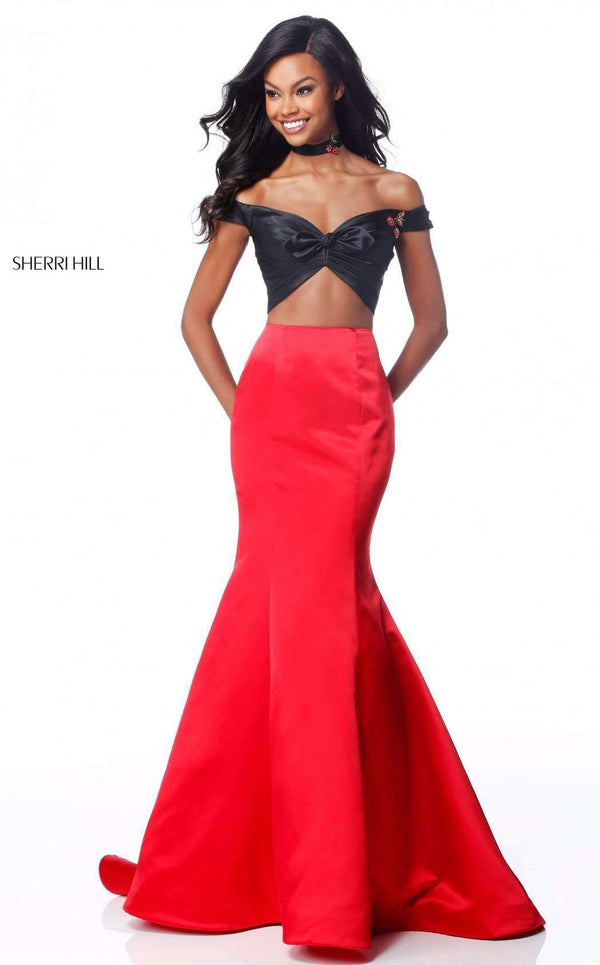 Sherri Hill 51855 Black/Red