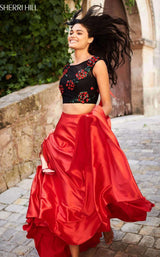 Sherri Hill 51867 Black/Red