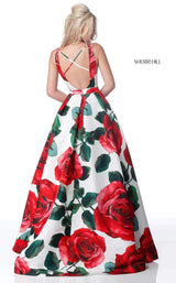 Sherri Hill 51888 Red Print