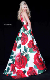 Sherri Hill 51888 Red Print