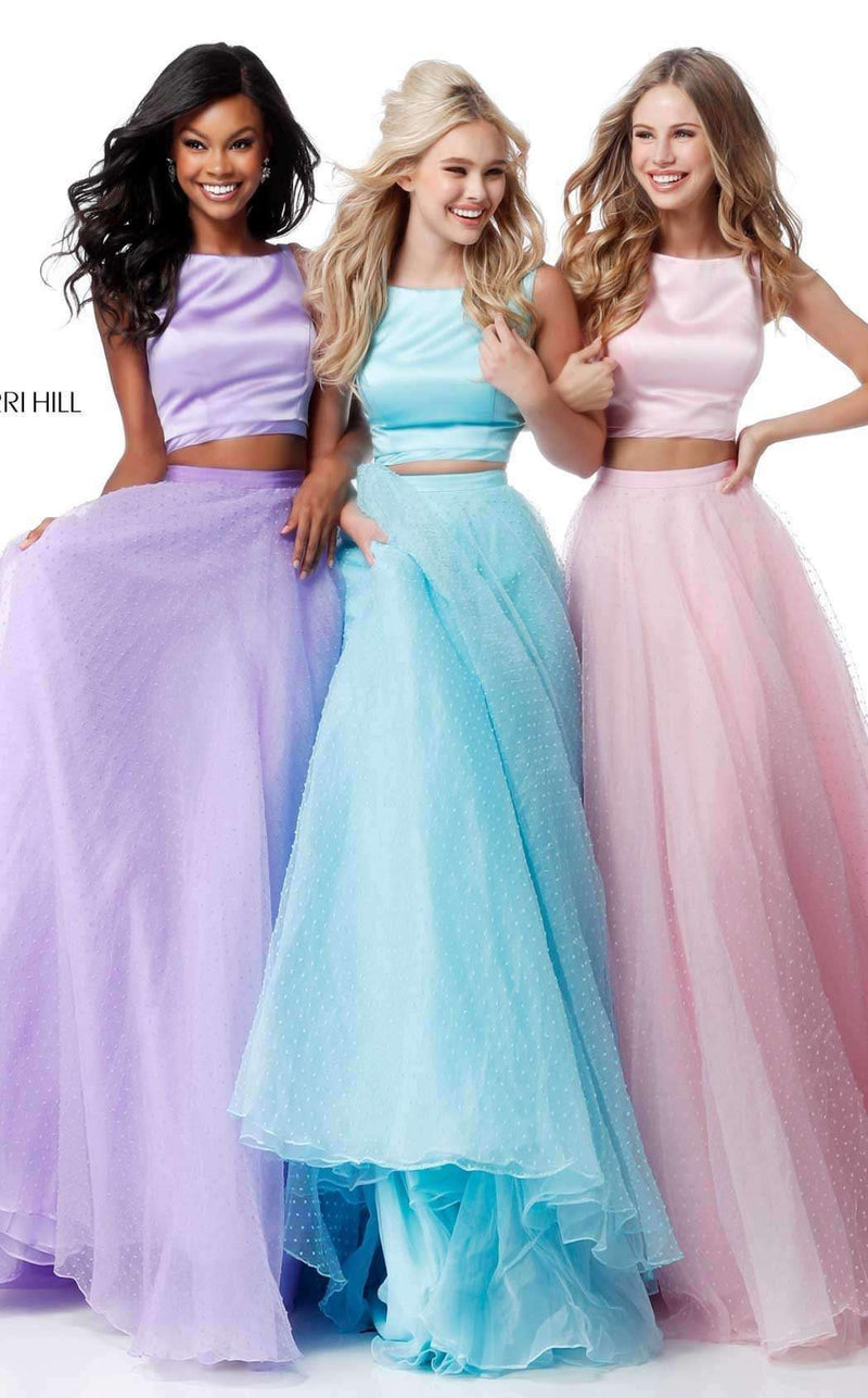 Sherri Hill 51895 Aqua/Lilac/Pink