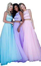 Sherri Hill 51895 Aqua/Lilac/Pink