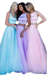 Sherri Hill 51895 Aqua/Lilac/Pink