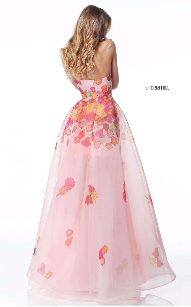 Sherri Hill 51930 Pink Print