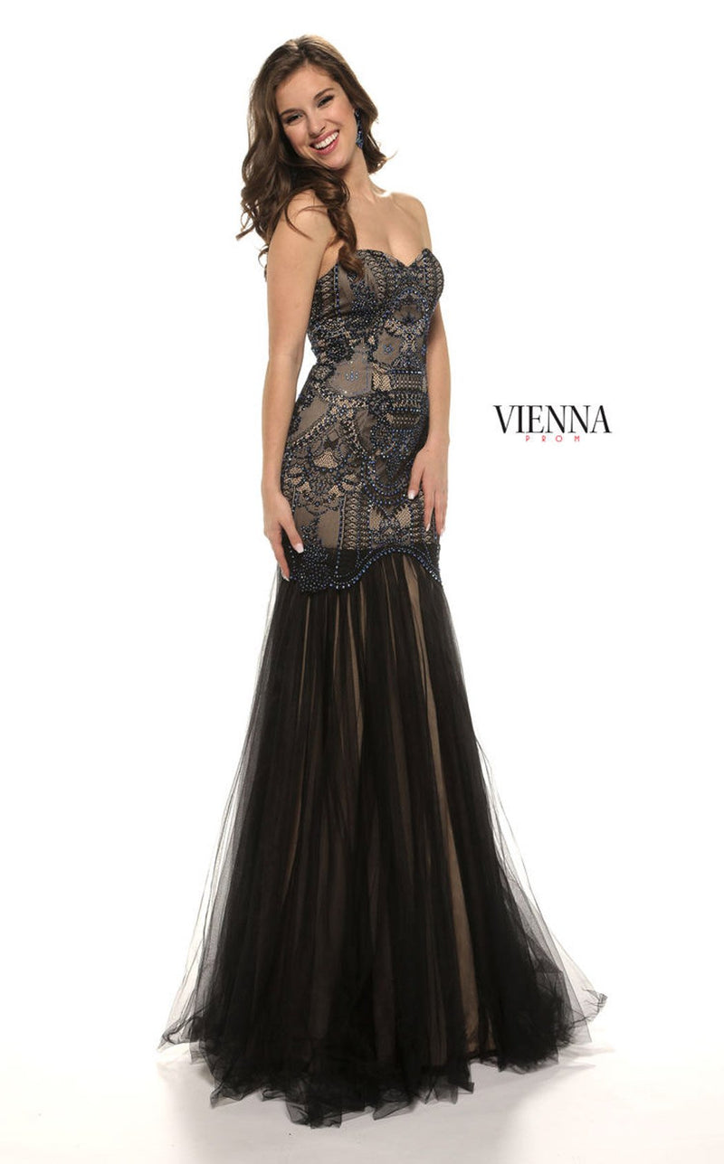 Vienna Prom V8263 Black/Royal